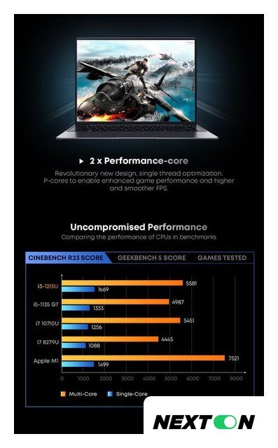 Ноутбук Chuwi CoreBook X 2023 i3 16GB+512GB - Изображение №14 — Интернет-магазин Nexton