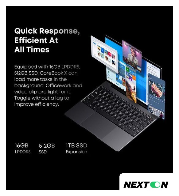 Ноутбук Chuwi CoreBook X 2023 i3 16GB+512GB - Изображение №15 — Интернет-магазин Nexton
