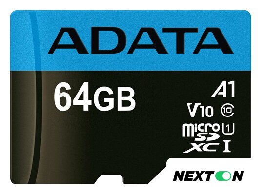 Карта памяти ADATA Premier AUSDX64GUICL10A1-RA1 microSDXC 64GB (с адаптером) - Изображение №2 — Интернет-магазин Nexton