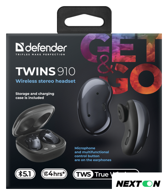 Наушники Defender Twins 910 (черный) - Изображение №7 — Интернет-магазин Nexton