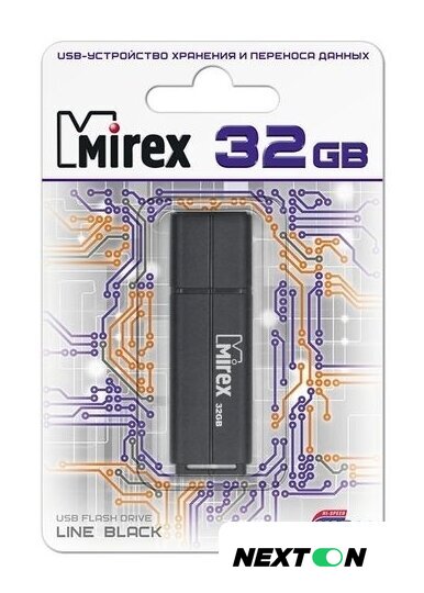 USB Flash Mirex Color Blade Line 32GB (черный) [13600-FMULBK32] - Изображение №3 — Интернет-магазин Nexton