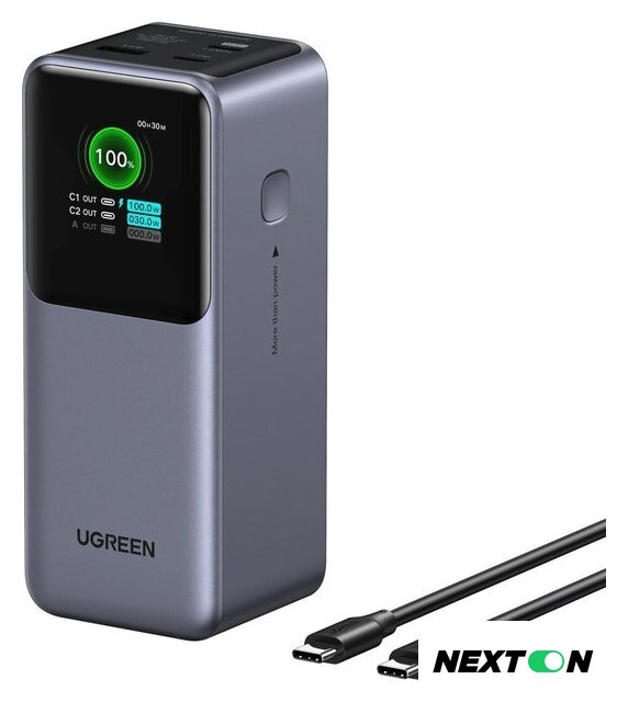 Внешний аккумулятор Ugreen PB721 20000mAh (серый) - Изображение №1 — Интернет-магазин Nexton