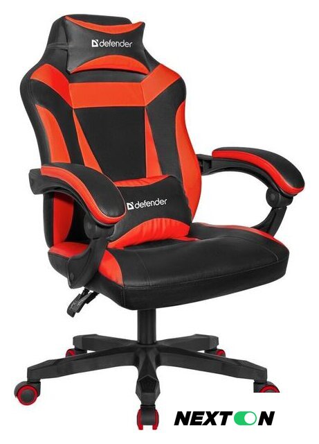 Игровое (геймерское) кресло Defender Master (черный/красный) - Изображение №1 — Интернет-магазин Nexton