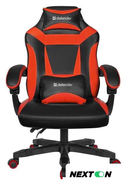 Игровое (геймерское) кресло Defender Master (черный/красный) - Изображение №2 — Интернет-магазин Nexton