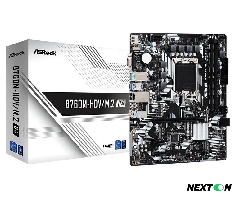 Материнская плата ASRock B760M-HDV/M.2 D4 - Изображение №2 — Интернет-магазин Nexton