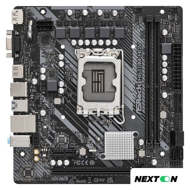 Материнская плата ASRock H610M-HDV - Изображение №1 — Интернет-магазин Nexton