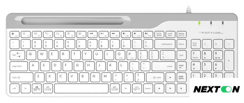 Клавиатура A4Tech Fstyler FK25 (белый/серый) - Изображение №1 — Интернет-магазин Nexton