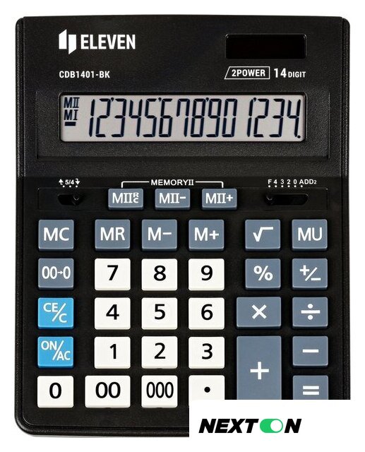 Бухгалтерский калькулятор Eleven Business Line CDB1401-BK (черный) - Изображение №1 — Интернет-магазин Nexton