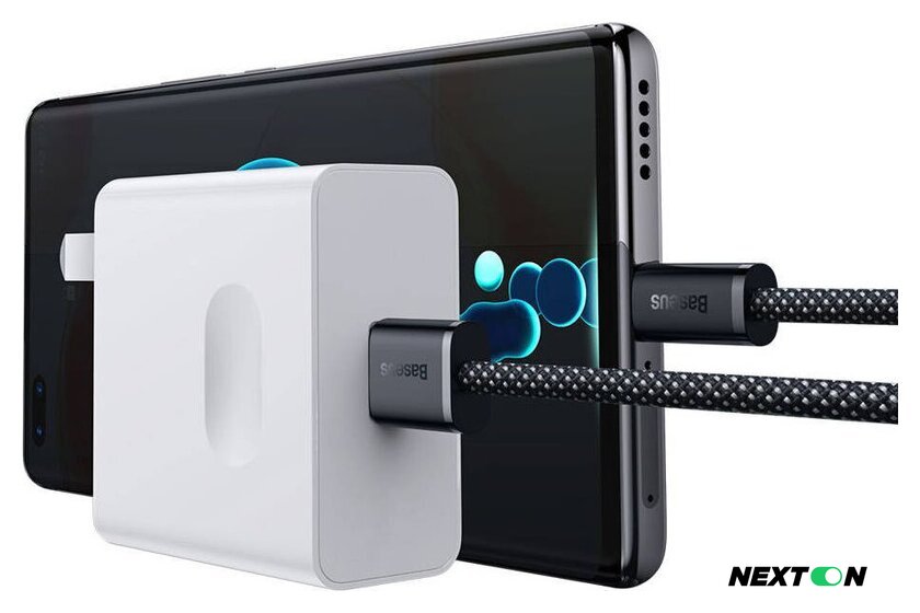 Кабель Baseus Dynamic Series Fast Charging Data Cable 100W USB Type-A - USB Type-C (1 м, серый) - Изображение №6 — Интернет-магазин Nexton