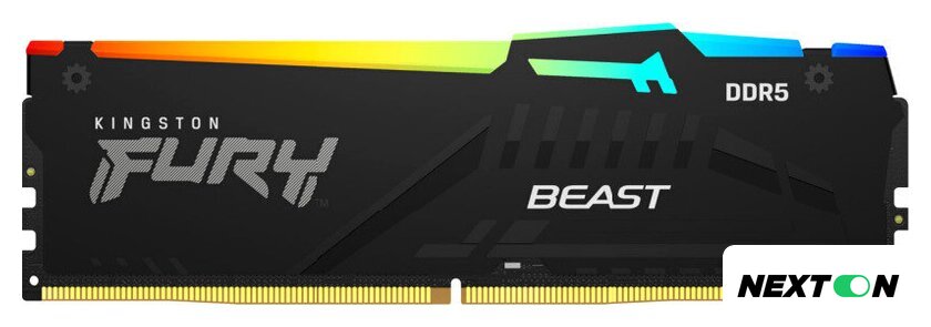Оперативная память Kingston FURY Beast RGB 16ГБ DDR5 6400 МГц KF564C32BBEA-16 - Изображение №1 — Интернет-магазин Nexton