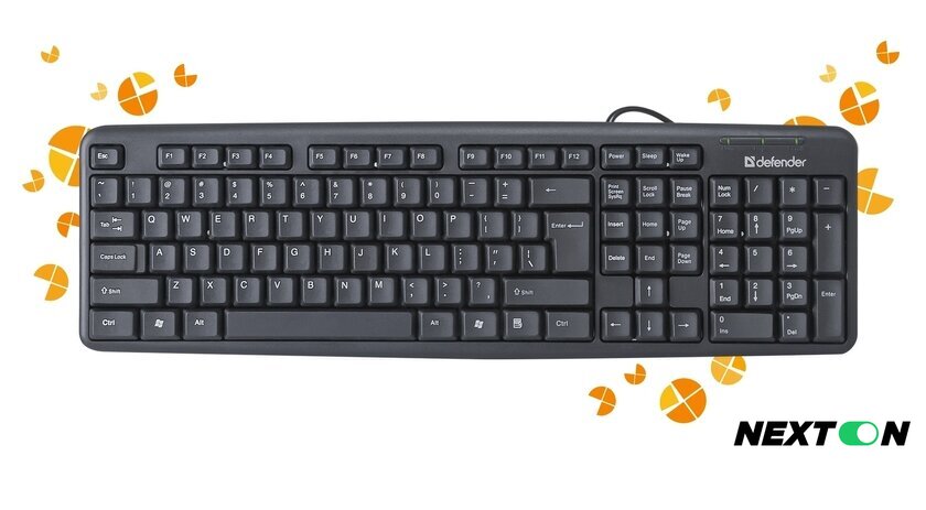 Клавиатура Defender Element HB-520 USB (черный) - Изображение №2 — Интернет-магазин Nexton