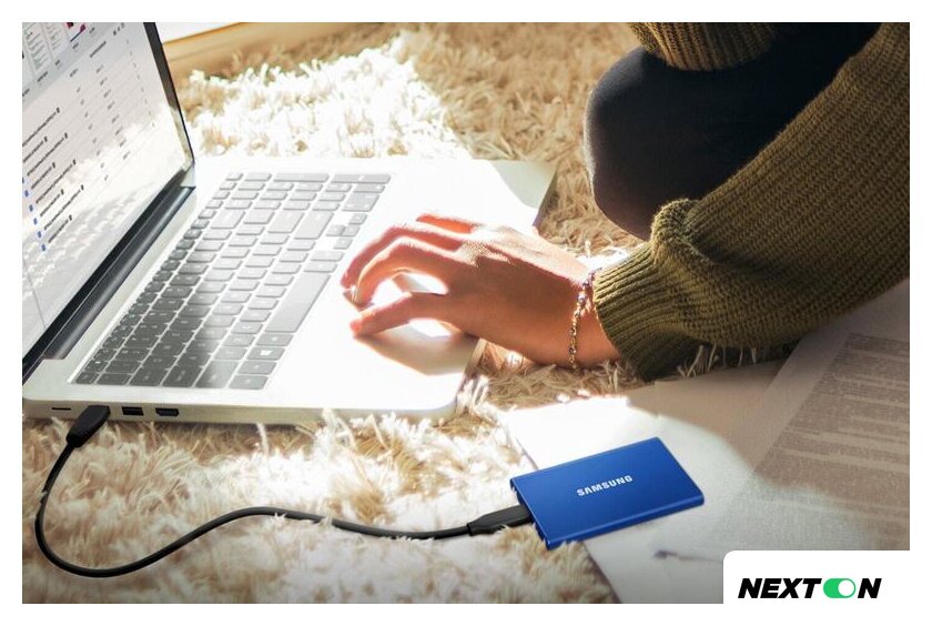 Внешний накопитель Samsung T7 1TB (синий) - Изображение №13 — Интернет-магазин Nexton
