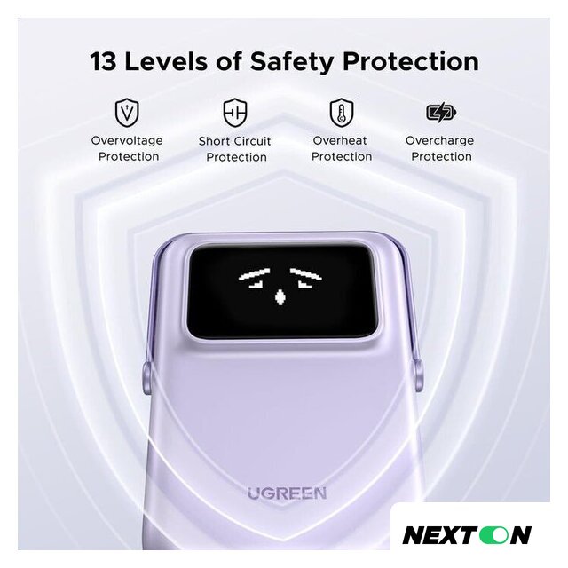 Внешний аккумулятор Ugreen PB764 10000mAh (сиреневый) - Изображение №3 — Интернет-магазин Nexton