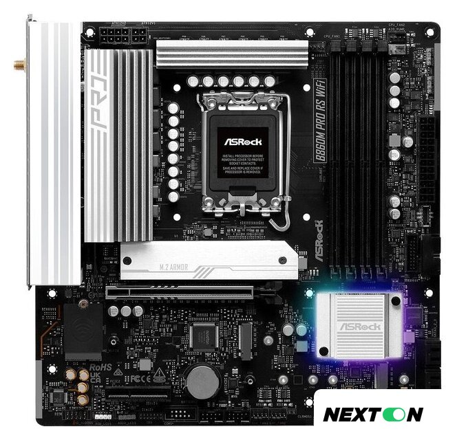 Материнская плата ASRock B860M Pro RS WiFi - Изображение №1 — Интернет-магазин Nexton