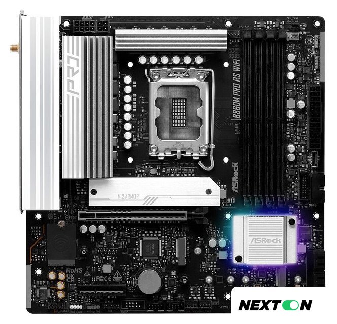 Материнская плата ASRock B860M Pro RS WiFi - Изображение №2 — Интернет-магазин Nexton