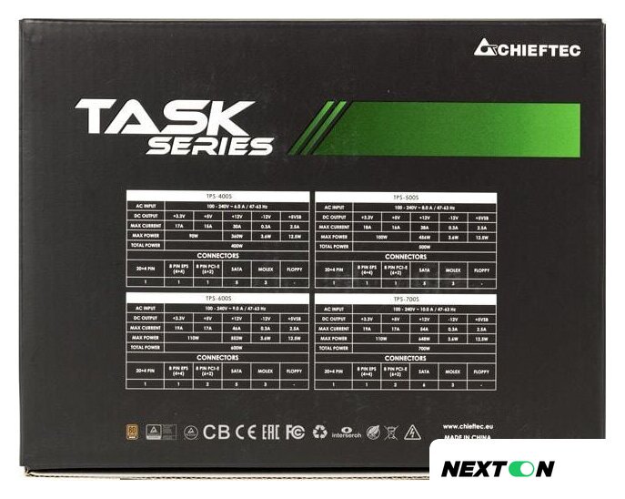 Блок питания Chieftec Task TPS-700S (черный) - Изображение №6 — Интернет-магазин Nexton