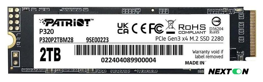 SSD Patriot P320 2TB P320P2TBM28 - Изображение №1 — Интернет-магазин Nexton