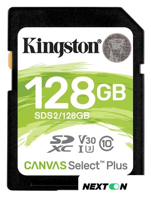 Карта памяти Kingston Canvas Select Plus SDXC 128GB - Изображение №1 — Интернет-магазин Nexton