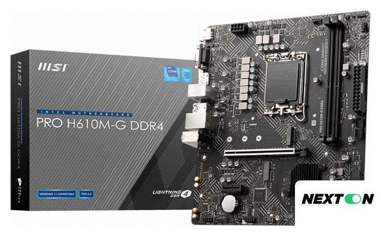 Материнская плата MSI PRO H610M-G DDR4 - Изображение №3 — Интернет-магазин Nexton