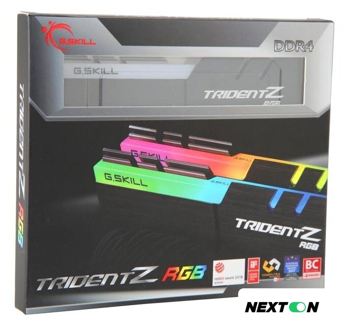 Оперативная память G.Skill Trident Z RGB 2x32GB DDR4 PC4-25600 F4-3200C16D-64GTZR - Изображение №2 — Интернет-магазин Nexton