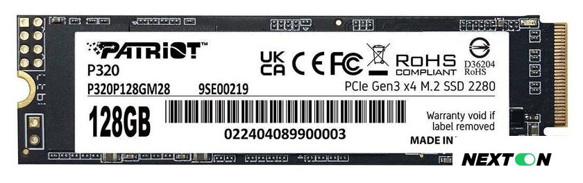 SSD Patriot P320 128GB P320P128GM28 - Изображение №1 — Интернет-магазин Nexton