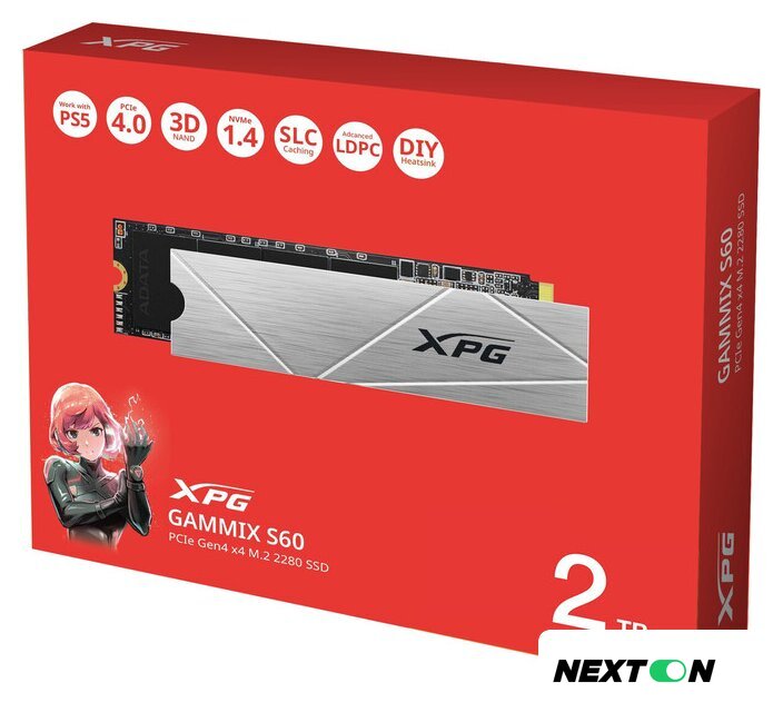 SSD ADATA XPG Gammix S60 Blade 2TB AGAMMIXS60-2T-CS - Изображение №8 — Интернет-магазин Nexton