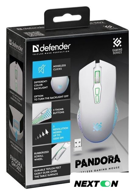 Игровая мышь Defender Pandora GM-502 (белый) - Изображение №3 — Интернет-магазин Nexton