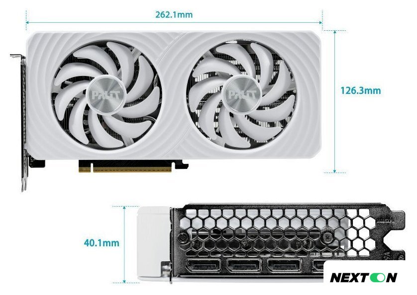 Видеокарта Palit GeForce RTX 5060 Ti White OC 16GB NE7506TU19T1-GB2061M - Изображение №10 — Интернет-магазин Nexton