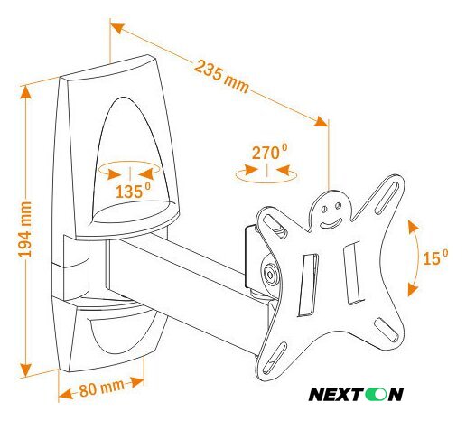 Кронштейн для телевизора Holder LCDS-5004 - Изображение №2 — Интернет-магазин Nexton