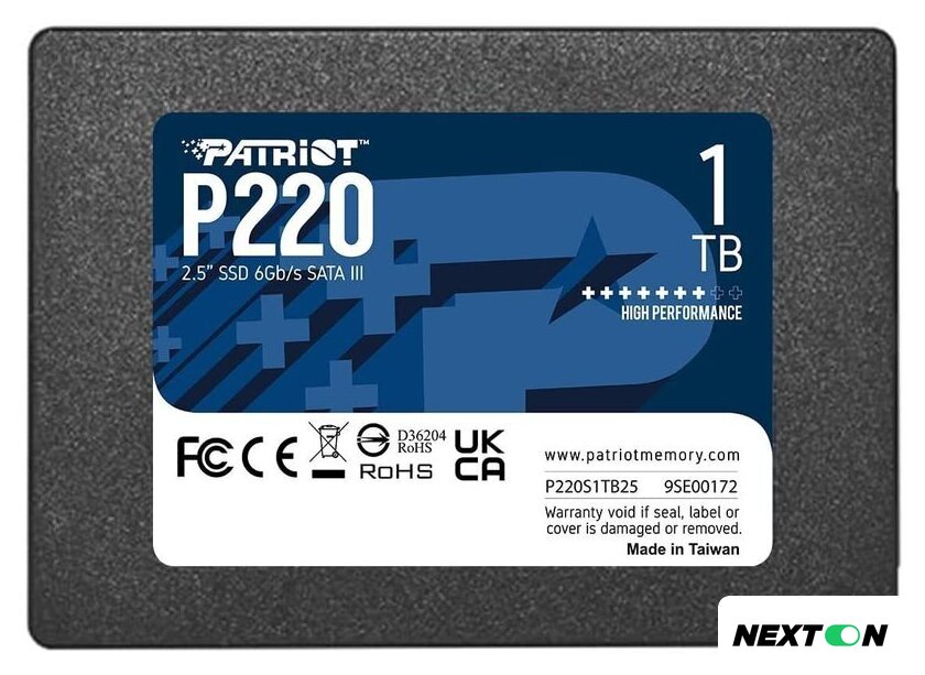 SSD Patriot P220 1TB P220S1TB25 - Изображение №1 — Интернет-магазин Nexton