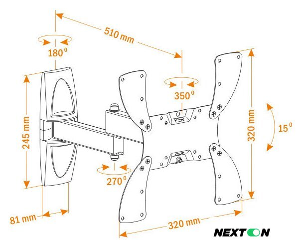 Кронштейн для телевизора Holder LCDS-5046 - Изображение №2 — Интернет-магазин Nexton