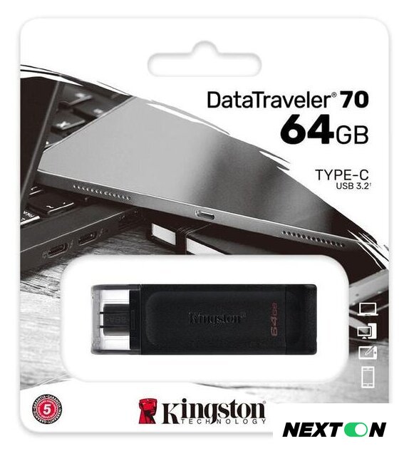 USB Flash Kingston DataTraveler 70 64GB - Изображение №7 — Интернет-магазин Nexton