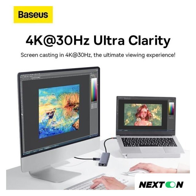 Док-станция Baseus UltraJoy Series 6-Port Hub Docking Station B00052802811-00 - Изображение №5 — Интернет-магазин Nexton