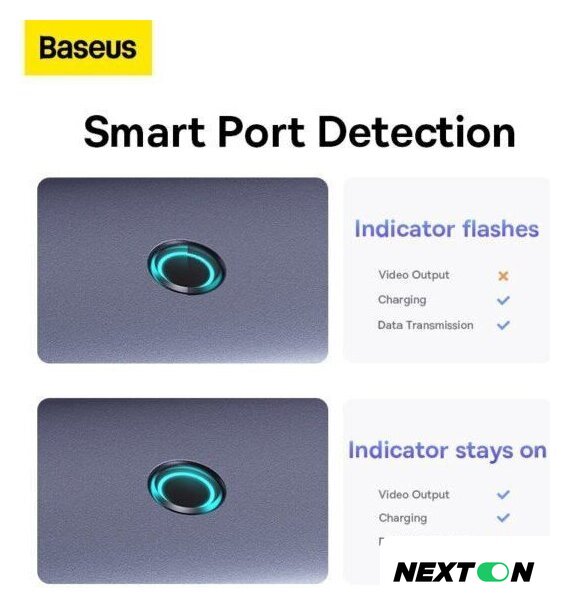 Док-станция Baseus UltraJoy Series 6-Port Hub Docking Station B00052802811-00 - Изображение №7 — Интернет-магазин Nexton