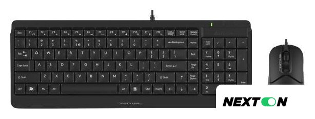 Офисный набор A4Tech Fstyler F1512 (черный) - Изображение №1 — Интернет-магазин Nexton