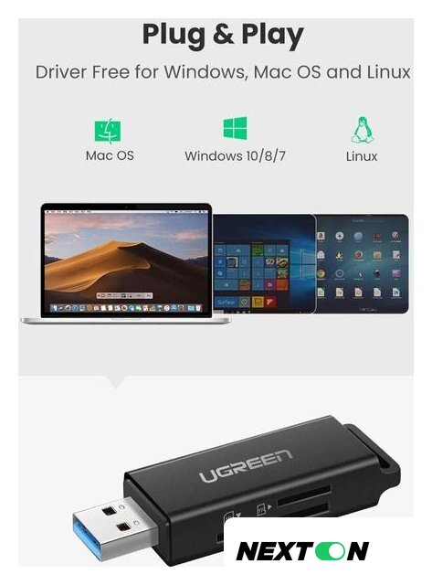 Карт-ридер Ugreen CM104 40752 - Изображение №4 — Интернет-магазин Nexton