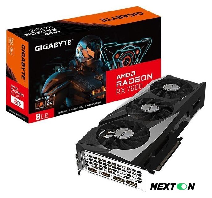 Видеокарта Gigabyte Radeon RX 7600 GAMING OC 8G GV-R76GAMING OC-8GD - Изображение №8 — Интернет-магазин Nexton