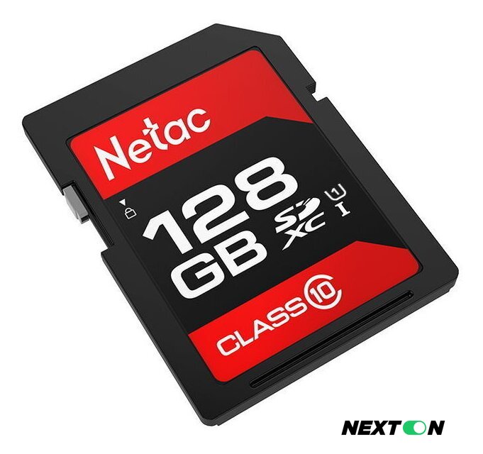 Карта памяти Netac SDXC 128GB U1/C10 Netac P600 - Изображение №1 — Интернет-магазин Nexton