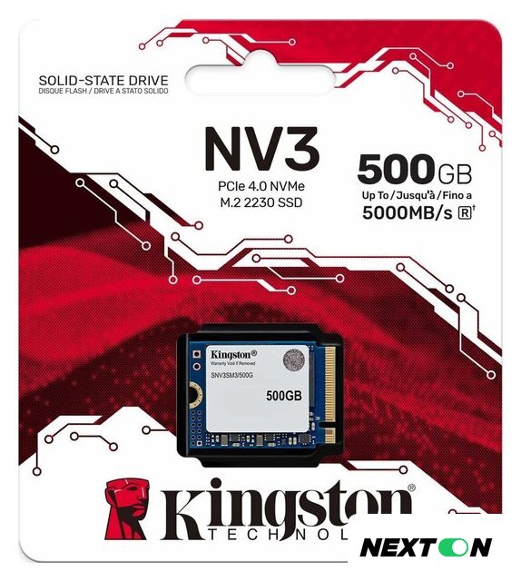 SSD Kingston NV3 500GB SNV3SM3/500G - Изображение №3 — Интернет-магазин Nexton