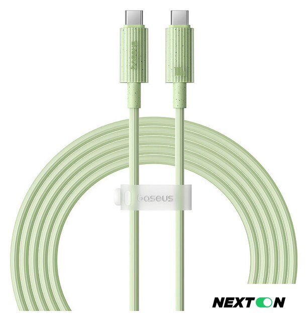 Кабель Baseus Habitat Series Fast Charging Cable 100W USB Type-C - USB Type-C (2 м, зеленый) - Изображение №1 — Интернет-магазин Nexton