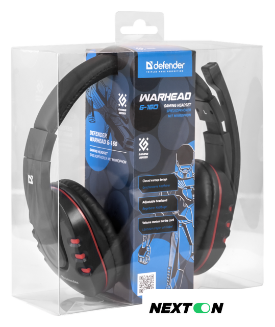 Наушники Defender Warhead G-160 (черный/красный) - Изображение №3 — Интернет-магазин Nexton