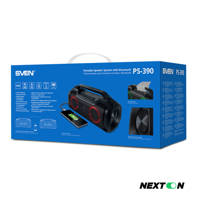 Беспроводная колонка SVEN PS-390 - Изображение №14 — Интернет-магазин Nexton