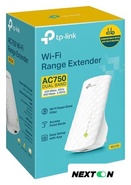 Усилитель Wi-Fi TP-Link RE220 - Изображение №2 — Интернет-магазин Nexton