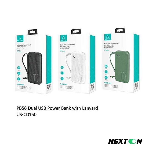 Внешний аккумулятор Usams US-CD150 PB56 10000mAh (черный) - Изображение №4 — Интернет-магазин Nexton