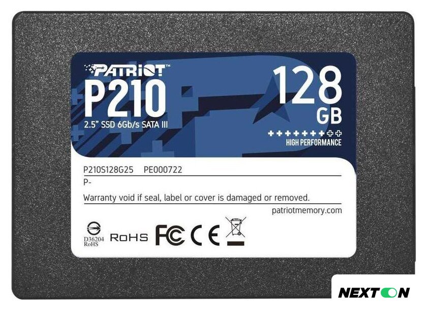 SSD Patriot P210 128GB P210S128G25 - Изображение №1 — Интернет-магазин Nexton