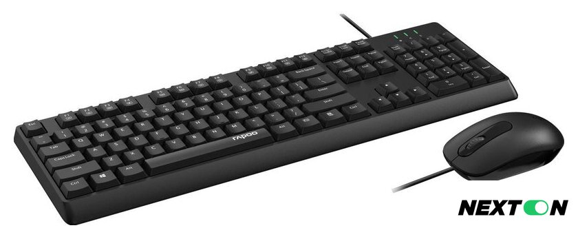 Офисный набор Rapoo NX1500 (черный) - Изображение №2 — Интернет-магазин Nexton