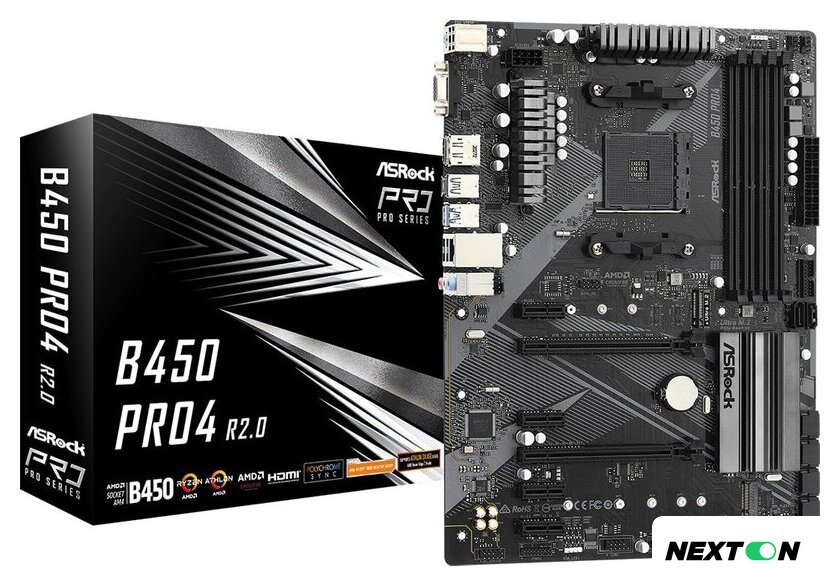 Материнская плата ASRock B450 Pro4 R2.0 - Изображение №5 — Интернет-магазин Nexton
