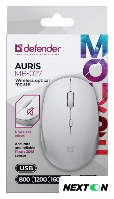 Мышь Defender Auris MB-027 (белый) - Изображение №6 — Интернет-магазин Nexton
