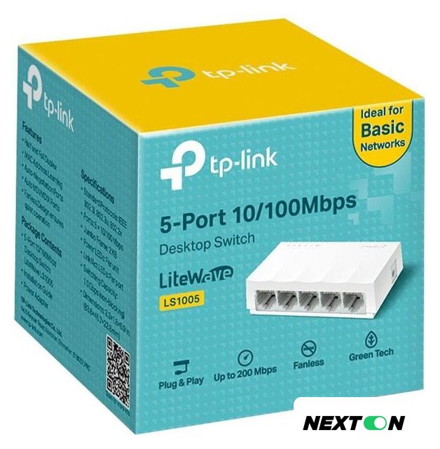 Неуправляемый коммутатор TP-Link LS1005 - Изображение №2 — Интернет-магазин Nexton