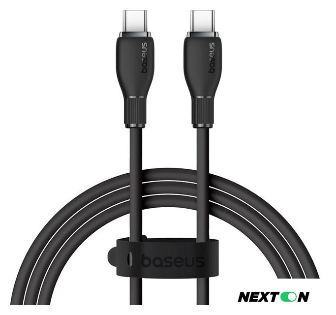 Кабель Baseus Pudding Series Fast Charging Cable 100W USB Type-C - USB Type-C (1.2 м, черный) - Изображение №1 — Интернет-магазин Nexton